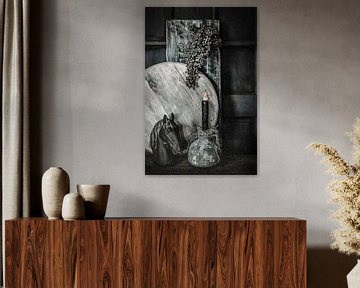 Paardenhoofd en Kruikje in koele tinten van Anja Volder