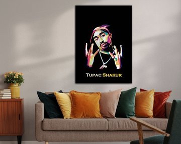 Tupac Shakur Wpap Pop Art van Wpap Malang