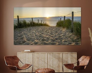 Dunes, plage et mer sur Dirk van Egmond