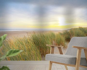 Sunrise in the dunes at Texel island in the Wadden Sea region by Sjoerd van der Wal Photography