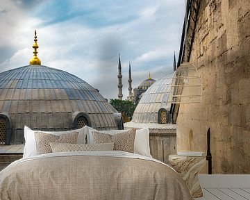 View over the tombs of the Hagia Sophia in Istanbul Türkiye. by Sjoerd van der Wal Photography