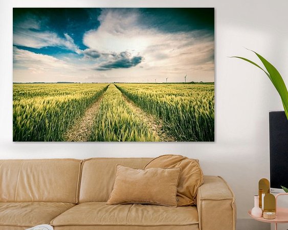 Voorbeeld van het werk in een kamer