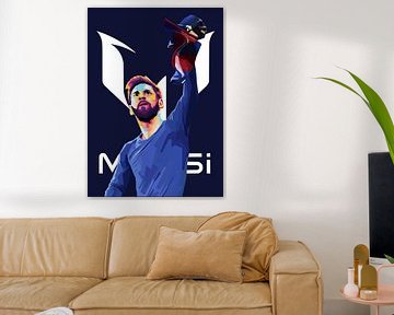 Lionel Messi Wpap Pop Art van Wpap Malang
