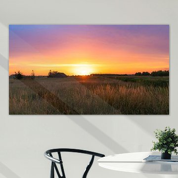 A typical sunset in the Gouda meadows