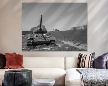 Russian T-34 Tank Black White Photography by Animaflora PicsStock