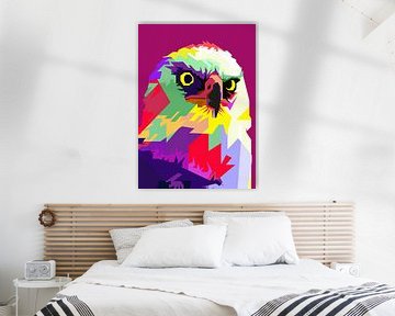 Vogel Pop Art WPAP van Artkreator