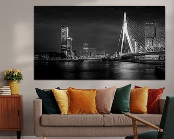 Rotterdam skyline Black and white by Rob Baken