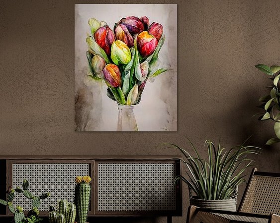 Voorbeeld van het werk in een kamer