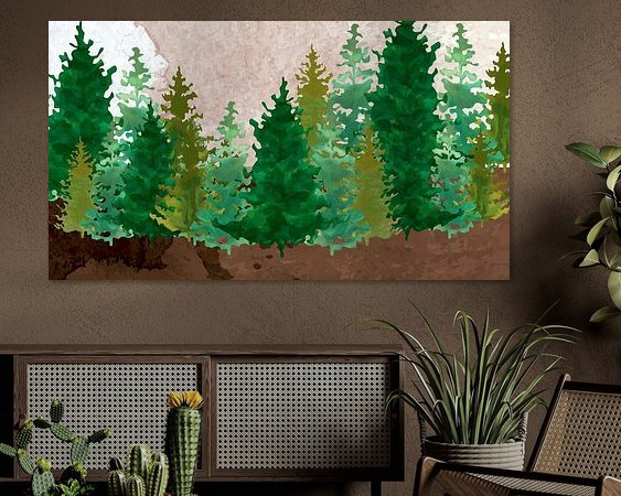 Voorbeeld van het werk in een kamer