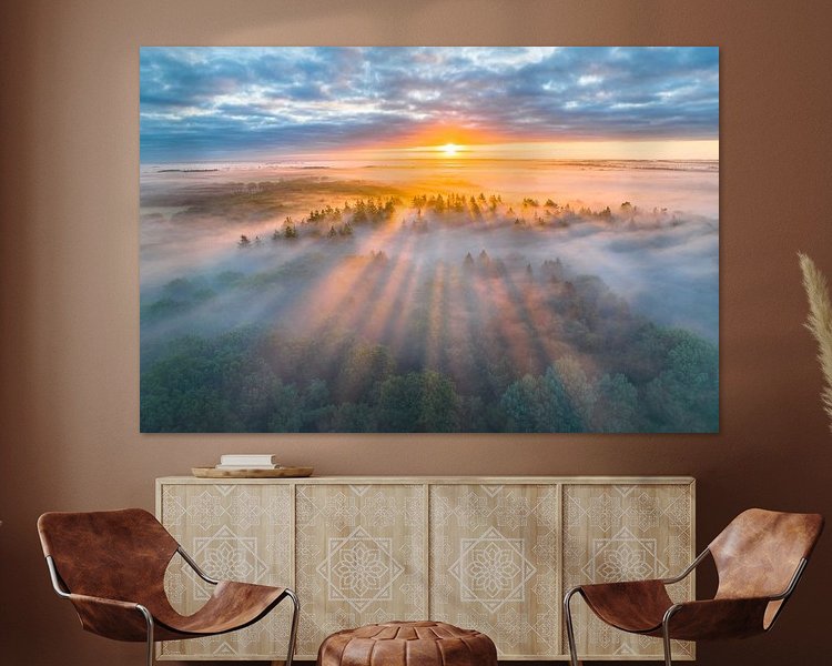 Voorbeeld van het werk in een kamer