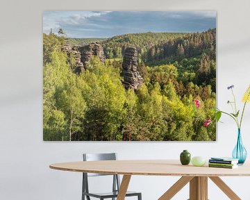 Bielatal, Suisse saxonne - Tours rocheuses près d'Ottomühle sur Pixelwerk