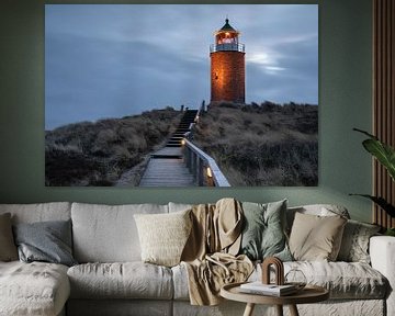 Red Cliff Vuurtoren, Sylt, Noord-Friesland, Duitsland van Alexander Ludwig