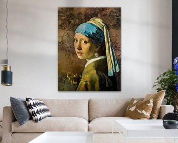 The Girl with the Pearl Earring. Digital Art by Alie Ekkelenkamp