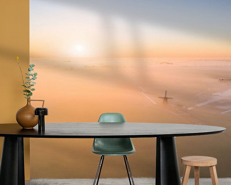 Voorbeeld van het werk in een kamer