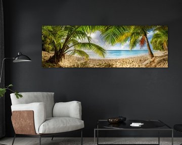 Palm beach on the island of Barbados in the Caribbean. by Voss Fine Art Fotografie
