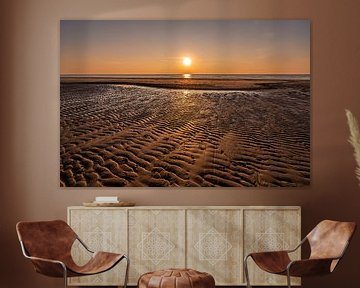 Gouden uur op het strand van Egmond aan Zee van Dafne Vos