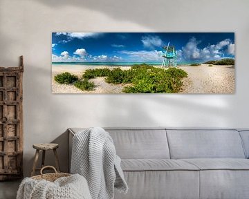 Caribisch strand op het eiland Bonair in het Caribisch gebied. van Voss Fine Art Fotografie
