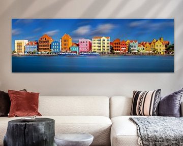 Curacao in the Caribbean with the colorful houses of Willemstad. by Voss photography