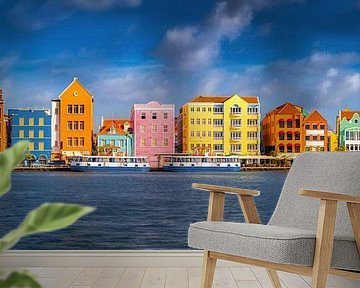 The city of Willemstad on the island of Curacao in the Caribbean. by Voss photography