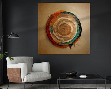 Cirkel in aardse kleuren van Bert Nijholt