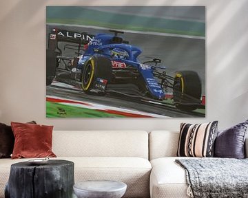 Alonso Alpine 2021. Formula 1 painting Toon Nagtegaal