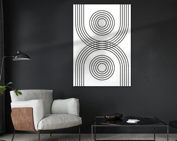 Poster für minimalistische und abstrakte Kunst - Kreuzungen der Schicksale von Aplotica Studio