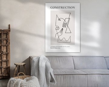 Affiche d'art minimaliste et abstrait -  Construction sur Aplotica Studio