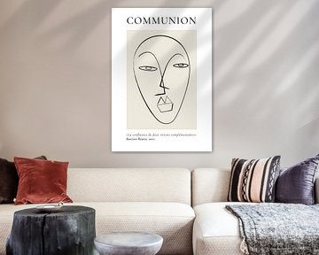 Minimalistische en abstracte kunst poster - Communie van Aplotica Studio