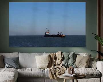 Fischerboot auf dem Wattenmeer, Terschelling von Maurits Bredius
