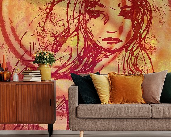 Voorbeeld van het werk in een kamer