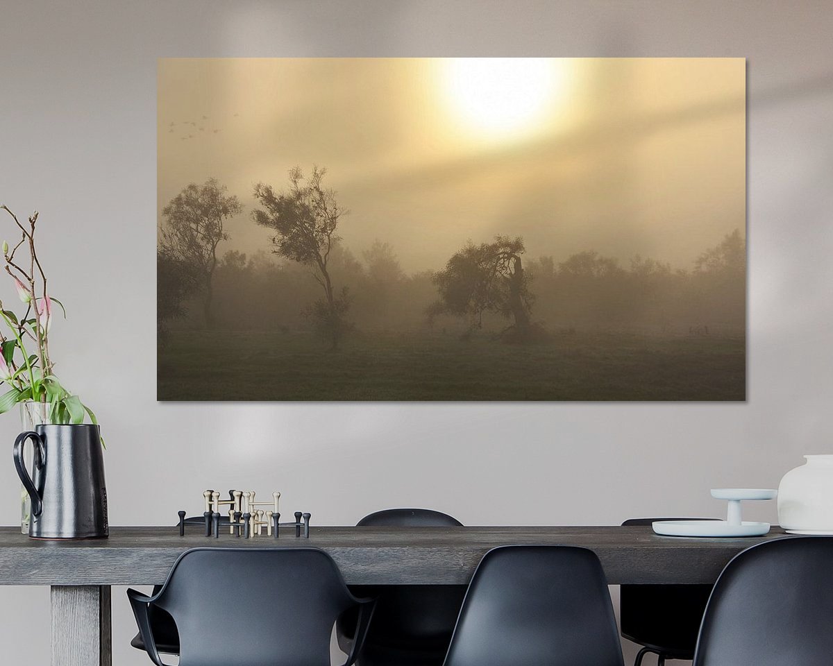 Voorbeeld van het werk in een kamer