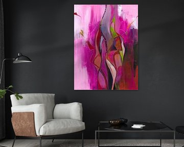 composition intuitive en rose sur SoulmadeartBerlin