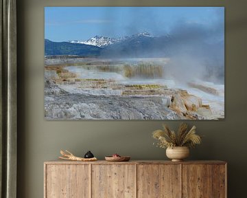 Mammoth Hot Spring Terraces in Yellowstone van Mirakels Kiekje