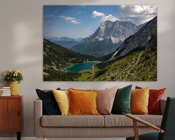 Vue sur le lac Sebensee et la Zugspitze