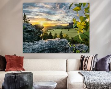 Quirl, Saksisch Zwitserland - rotsplateau en veld van Pixelwerk