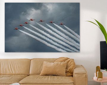 De Red Arrows 2022 van de Royal Air Force. van Jaap van den Berg