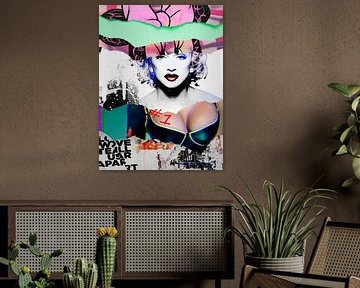 Madonna Micky in Love POP ART kunst door heroesberlin Wall Art NeoPOP van Julieduke