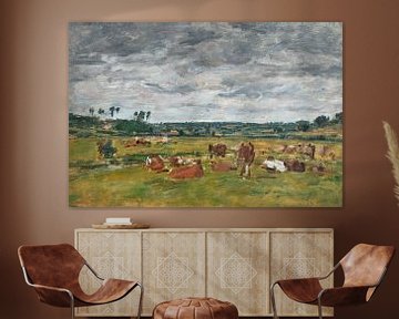 Paysage avec des vaches, Eugène Boudin