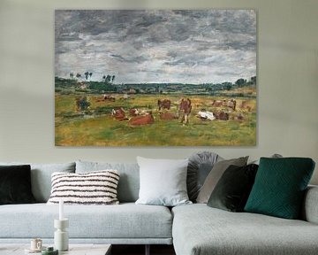 Landschap met koeien, Eugène Boudin