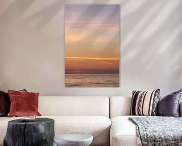 Diepe pastel kleuren tijdens de zonsondergang aan zee, landschapsfoto van Karijn | Fine art Natuur en Reis Fotografie