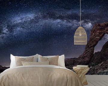 Milky Way with stars on the island of Tenerife. by Voss Fine Art Fotografie