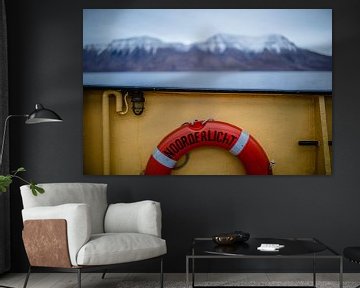 Lifebuoy on sailing ship Northern Lights by Martijn Smeets