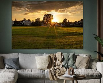 Dramatic sunset over the Wesenitz floodplain by Holger Spieker