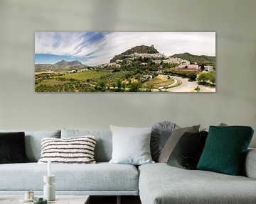 Panorama (3:1) of Zahara de la Sierra, Spain by René Weijers