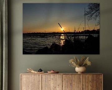 Zonsondergang - jachthaven Goor, Lauterbach van GH Foto & Artdesign