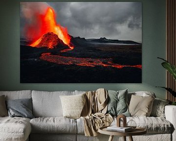 Uitbarsting van de Fagradalsfjall vulkaan