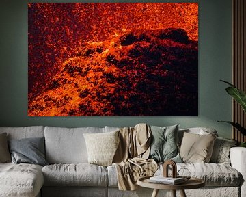 Close up van de lava uitbarsting van Martijn Smeets