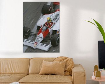 Ayrton Senna Formule 1 schilderij
