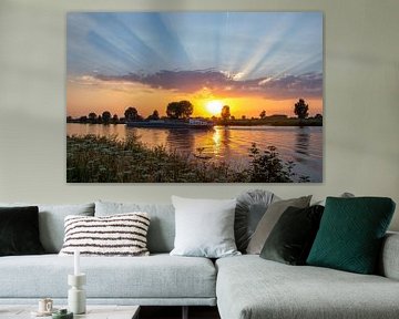 Zonsondergang Heusden ad Maas Poster Canvas Landschapsfotografie