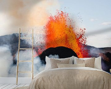 Smoke building around volcanic eruption by Martijn Smeets